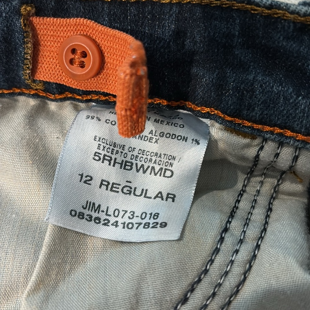 Boys Wrangler Straight Jeans w/ adjustable waistband. Size 12 Regular. - Picture 5 of 8